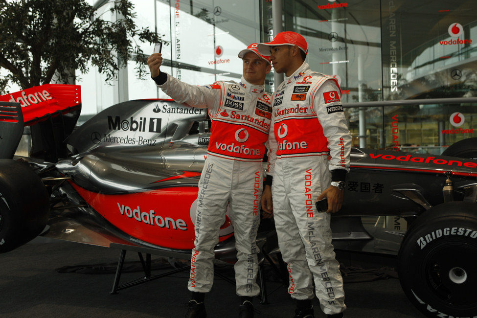 Lewis Hamilton y Heikki Kovalainen