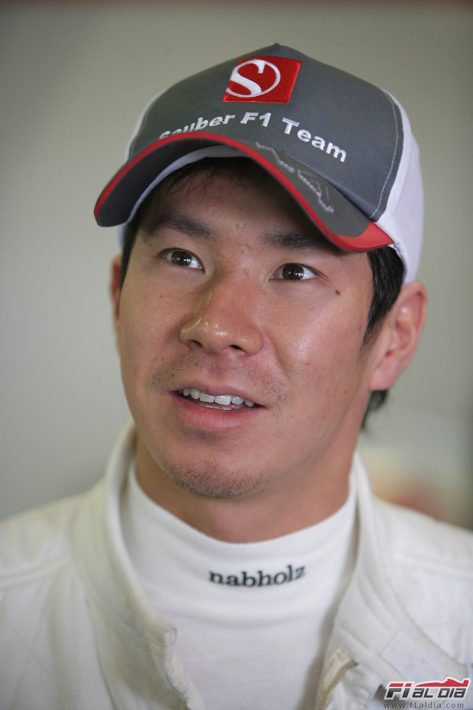 Kamui Kobayashi en los entrenamientos de pretemporada en Barcelona