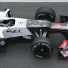 Kamui Kobayashi a los mandos del Sauber C31 en Barcelona