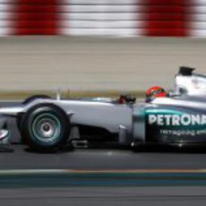 Schumacher a toda velocidad con su monoplaza