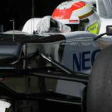 Sergio Pérez pilotando el Sauber C31 en Montmeló