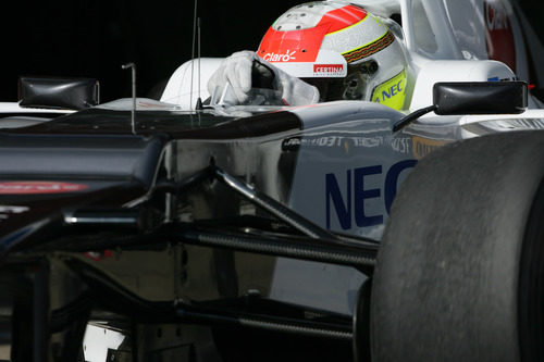 Sergio Pérez pilotando el Sauber C31 en Montmeló