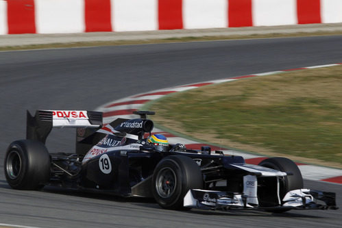 Bruno Senna rueda en Montmeló con su monoplaza