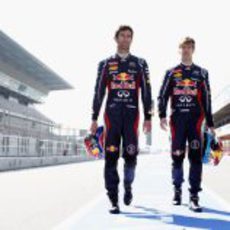 Mark Webber y Sebastian Vettel ante la temporada 2012