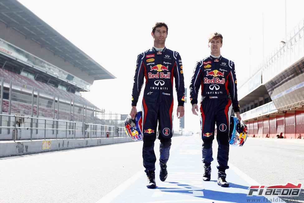 Mark Webber y Sebastian Vettel ante la temporada 2012