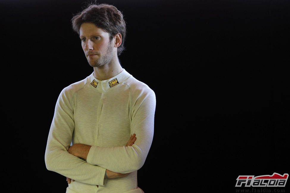 Romain Grosjean con el traje ignífugo
