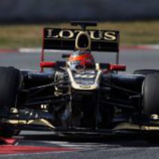 Romain Grosjean a los mandos del E20