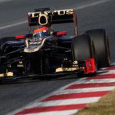 Romain Grosjean a bordo del Lotus E20