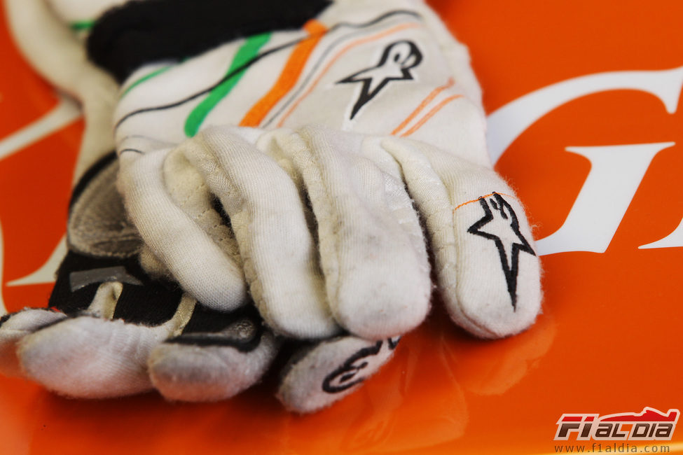 Los guantes de Nico Hülkenberg