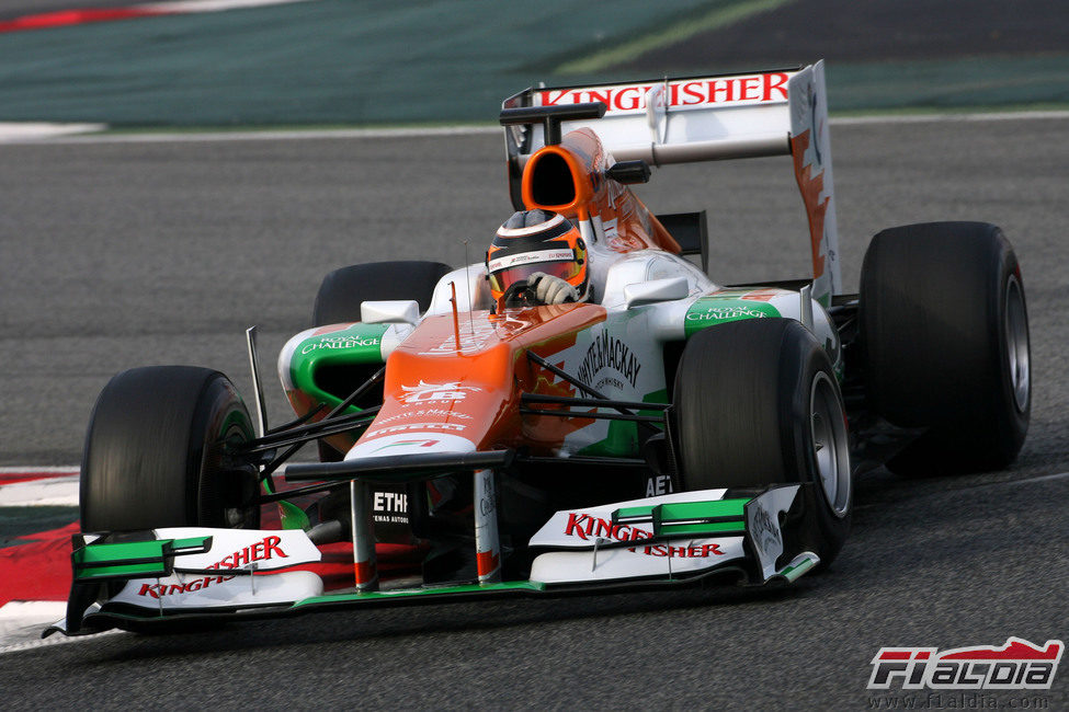 Vista frontal del Force India VJM05