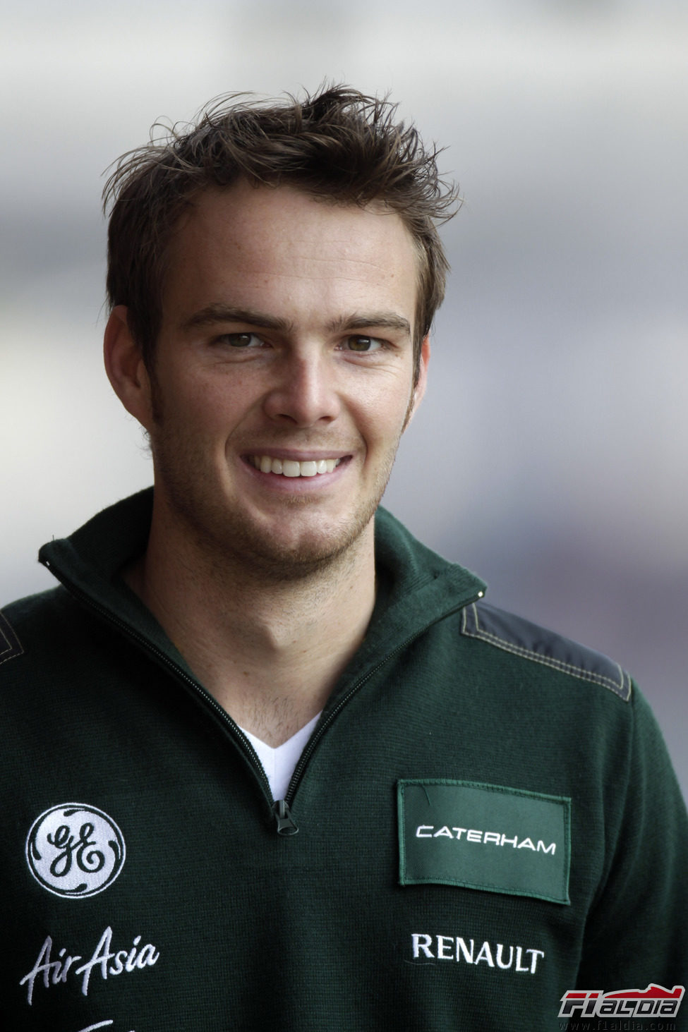 Giedo van der Garde sonriente durante los test de pretemporada en Barcelona