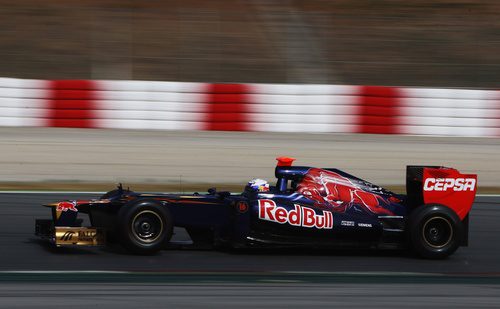 Daniel Ricciardo en Barcelona con el ST7