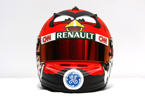 Nuevo casco de Heikki Kovalainen para 2012 (frontal)