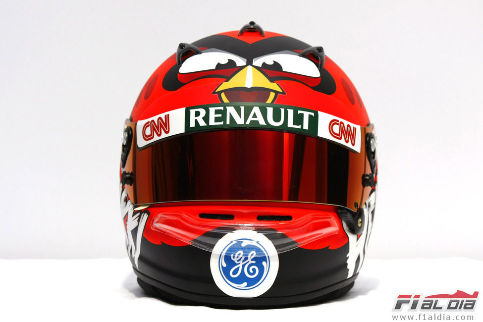 Nuevo casco de Heikki Kovalainen para 2012 (frontal)