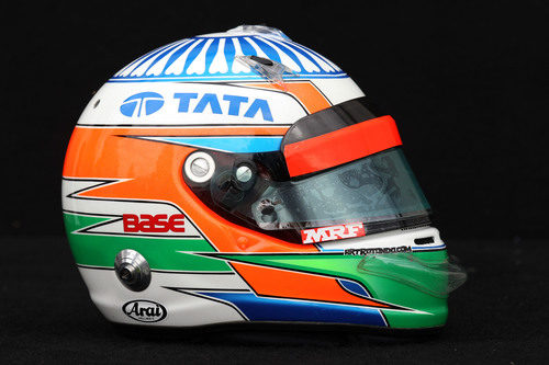 Casco de Narain Karthikeyan para 2012