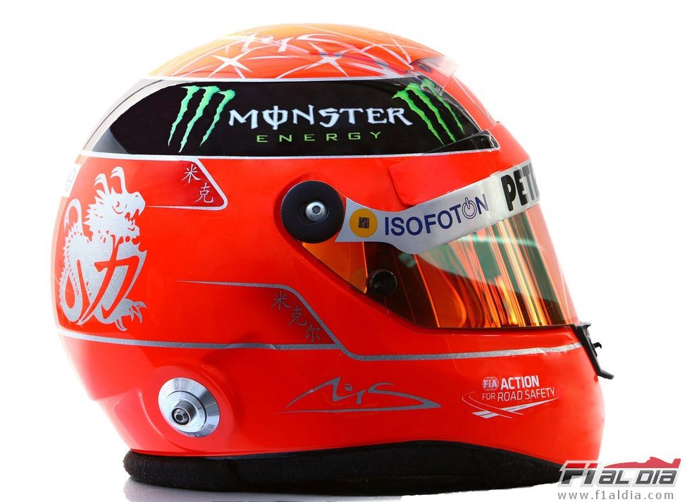 Casco de Michael Schumacher para 2012