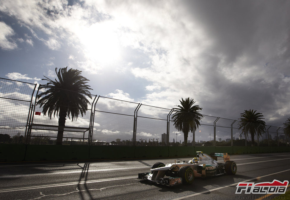 Nico Rosberg durante los primeros libres en Albert Park