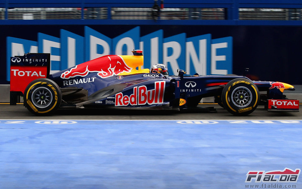 Sebastian Vettel a bordo de su RB8 en Albert Park