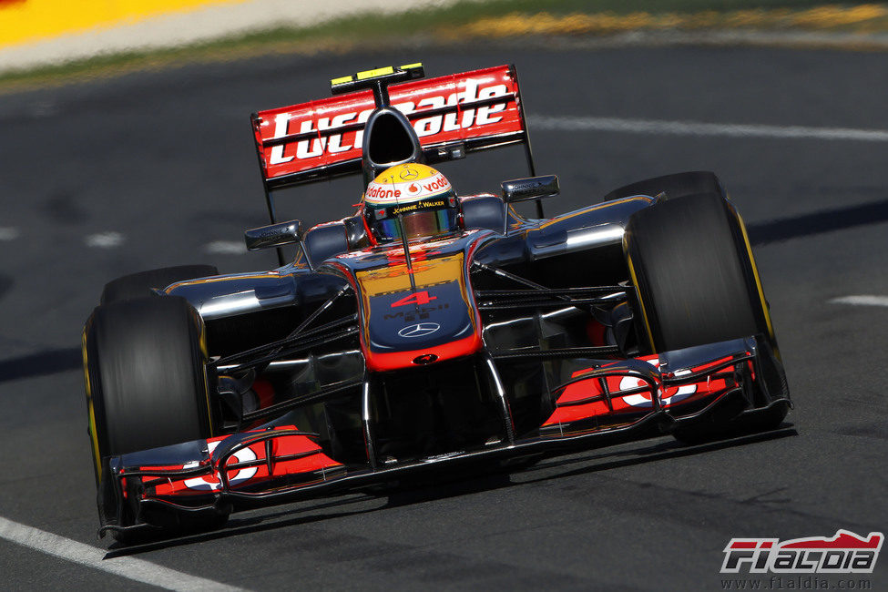 Lewis Hamilton en la clasificación del GP de Australia 2012