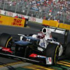 Kamui Kobayashi con el Sauber en la clasificación de Australia