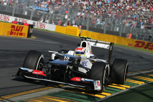 Sergio Pérez a los mandos del Sauber