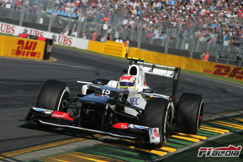 Sergio Pérez a los mandos del Sauber