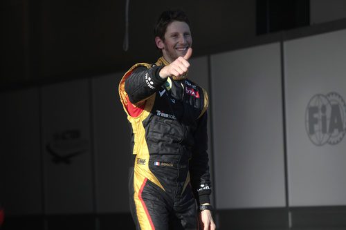 Pulgar arriba de Romain Grosjean tras el tercer puesto en la Q3