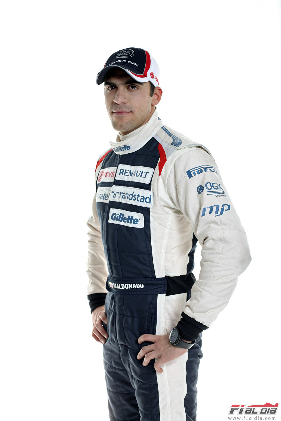 Pastor Maldonado con el mono oficial de Williams de 2012