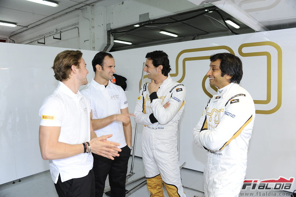 Clos, Liuzzi, De la Rosa y Karthikeyan en el estreno del F112