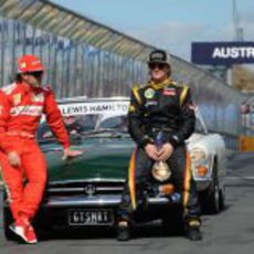 Fernando Alonso y Kimi Räikkönen en Australia 2012