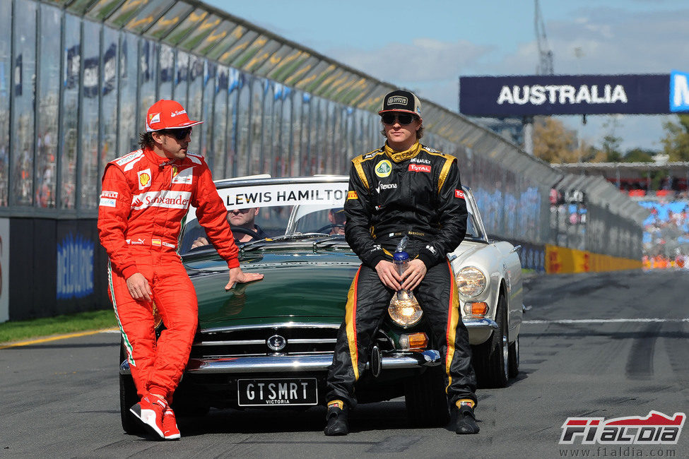 Fernando Alonso y Kimi Räikkönen en Australia 2012