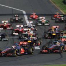 Salida del GP de Australia 2012