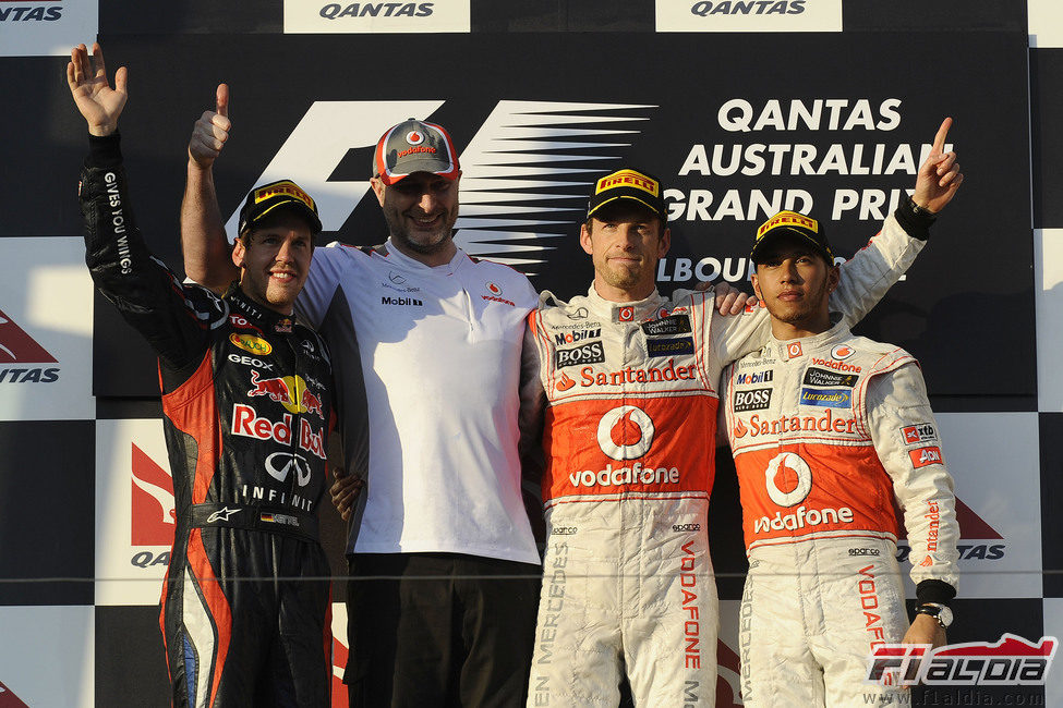 Podio del GP de Australia 2012