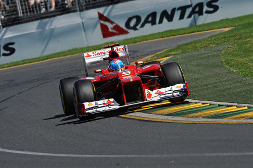 Fernando Alonso en la carrera de Melbourne 2012