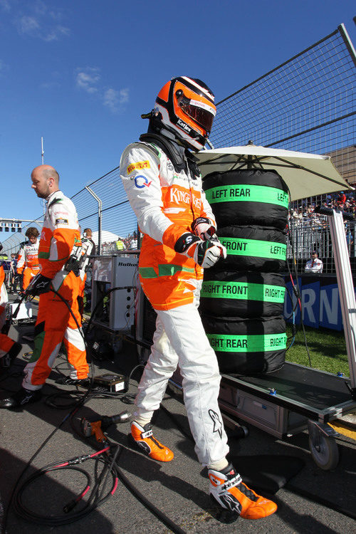 Nico Hülkenberg antes de la carrera