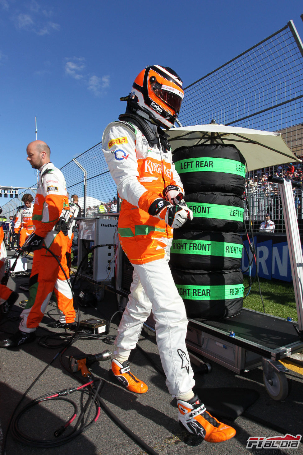 Nico Hülkenberg antes de la carrera