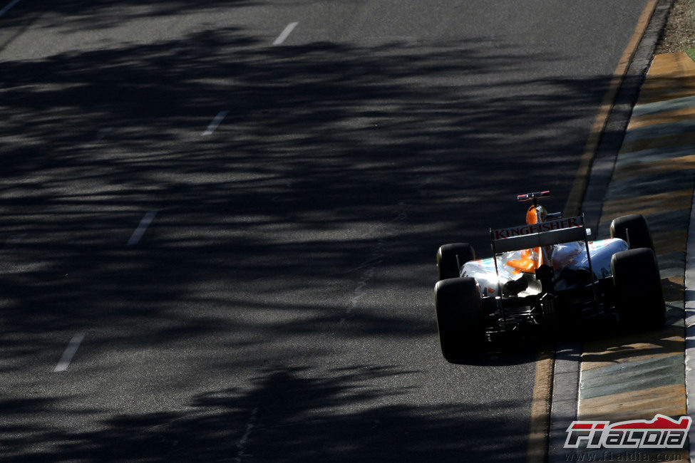 Toma trasera del Force India de Paul di Resta