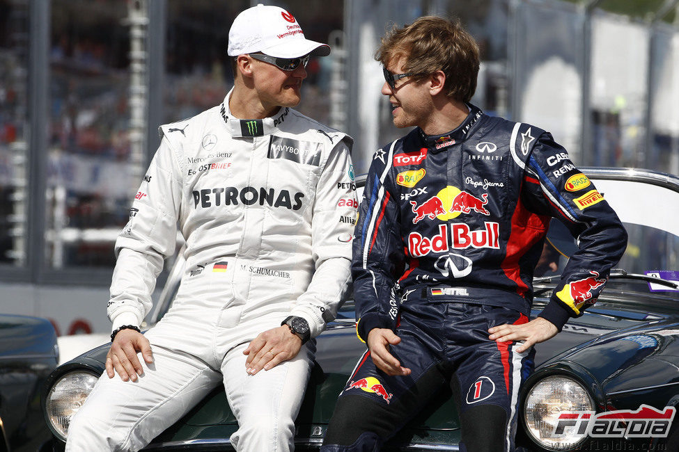 Los dos campeones alemanes, juntos en Albert Park