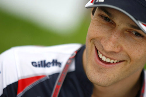 Bruno Senna sonriente en su primer Gran Premio como piloto de Williams