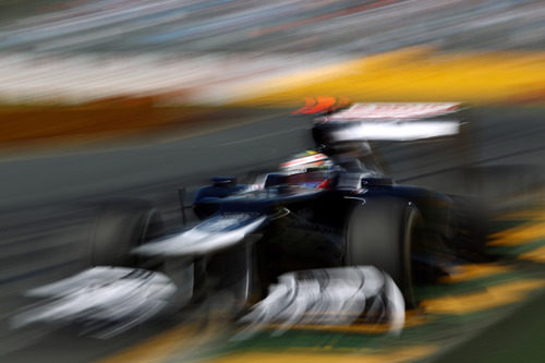 Pastor Maldonado a toda velocidad en Albert Park