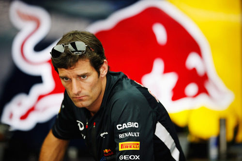 Mark Webber llega al circuito de Sepang