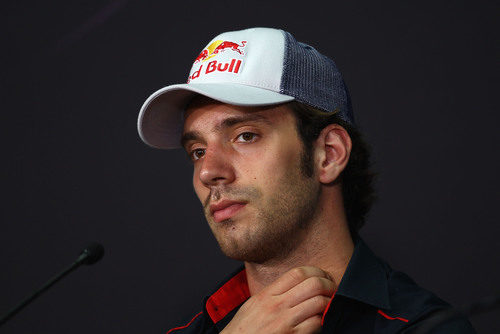 Jean-Eric Vergne en la rueda de prensa de la FIA en Malasia