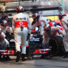 McLaren entrena los pit-stop