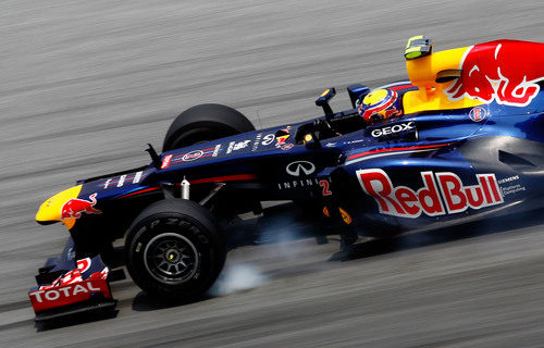 Pasada de frenada de Mark Webber en los libres de Sepang