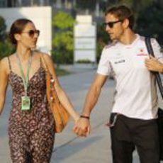 Jessica Michibata en el 'paddock' de Sepang