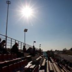 Gradas del circuito de Montmeló durante los test