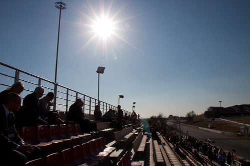 Gradas del circuito de Montmeló durante los test