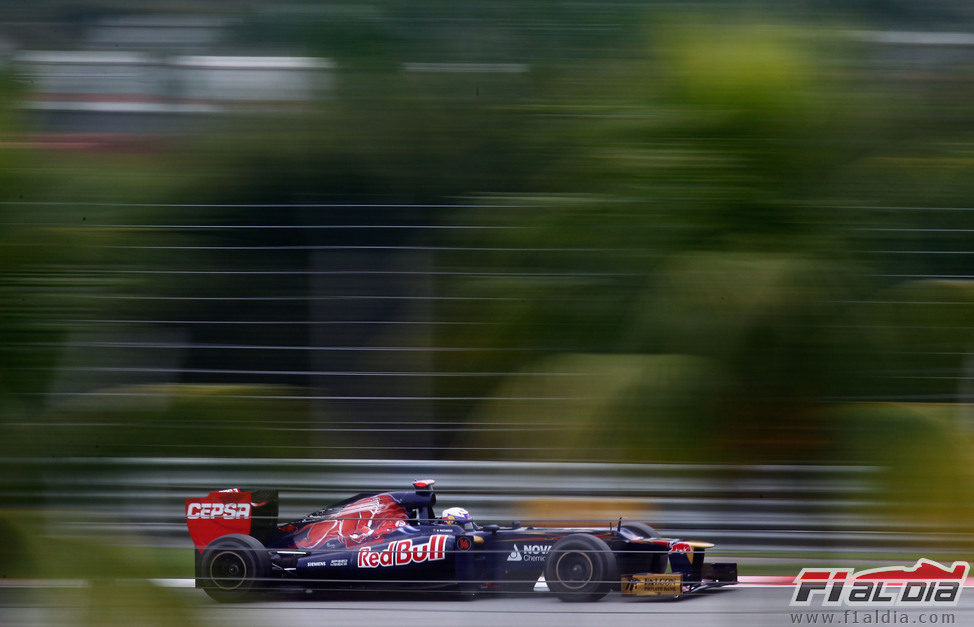 Daniel Ricciardo en la clasificación de Sepang