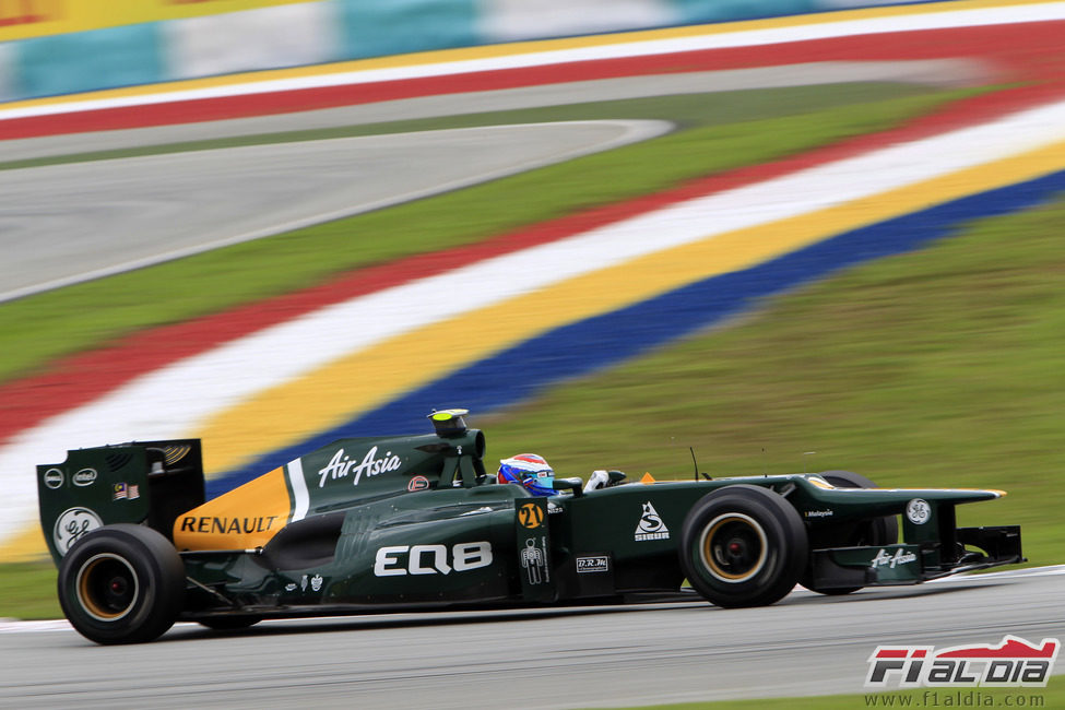 Vitaly Petrov en la clasificación del GP de Malasia 2012