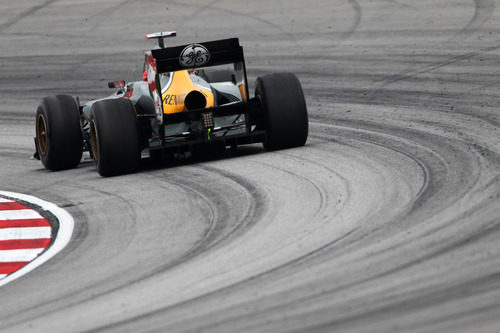 Kovalainen rueda en los libres 3 del GP de Malasia 2012